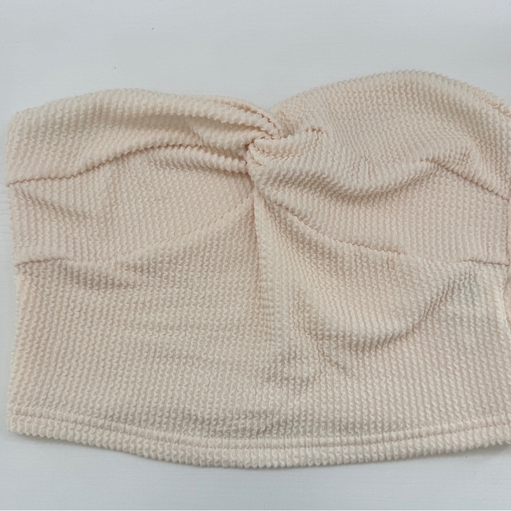 SHEIN Ribbed Cream Top